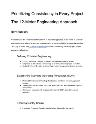 Prioritizing Consistency in Every Project_ The 12-Meter Engineering Approach