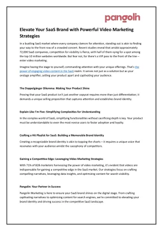 Elevate Your SaaS Brand with Powerful Video Marketing Strategies