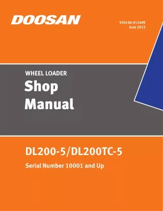 Doosan DL200-5 Wheel Loader Service Repair Manual