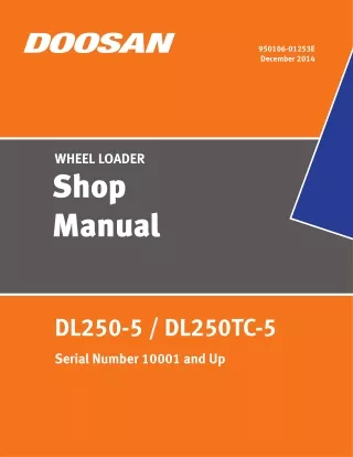 Doosan DL250-5 Wheel Loader Service Repair Manual