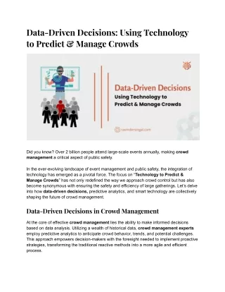 Data-Driven Decisions_ Using Technology to Predict & Manage Crowds