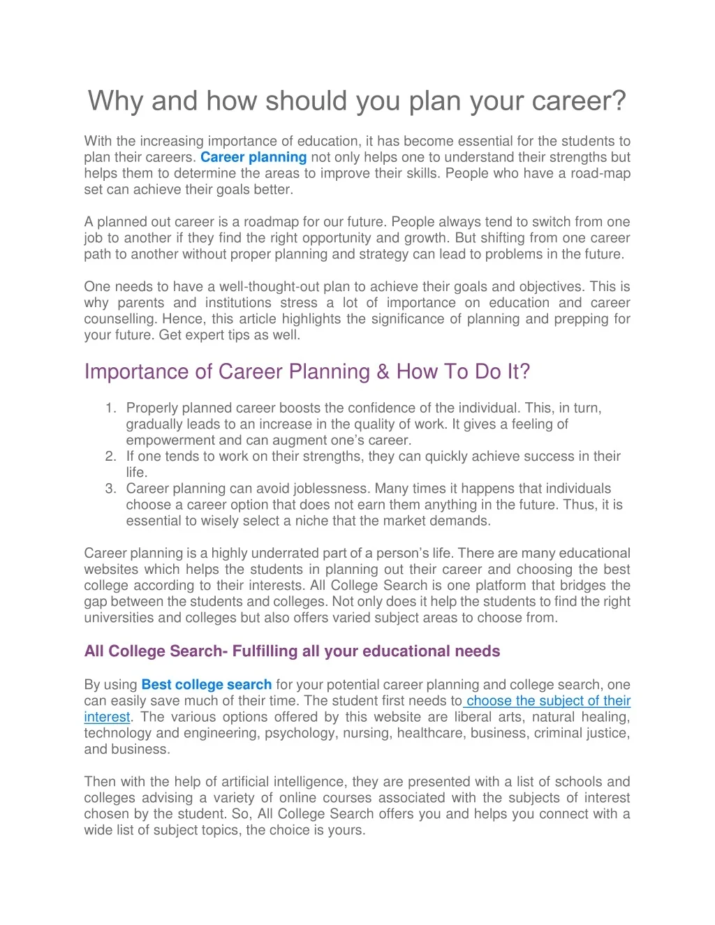PPT - Why and how should you plan your career PowerPoint Presentation ...