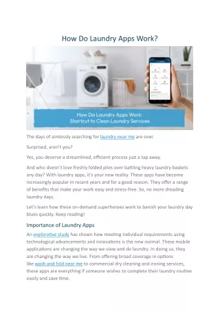 how do laundry apps work