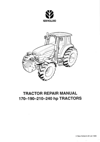 New Holland 170HP Tractor Service Repair Manual