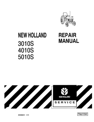 New Holland 5010S Tractor Service Repair Manual
