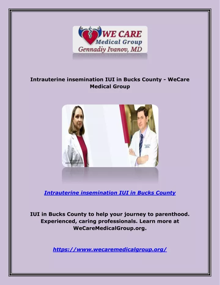 intrauterine insemination iui in bucks county