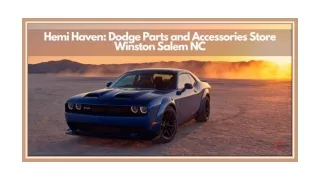 Hemi Haven: Dodge Parts and Accessories Store Winston Salem NC