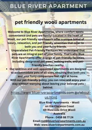 pet friendly wooli apartments
