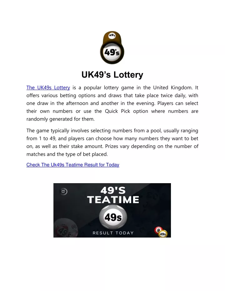 uk49 s lottery