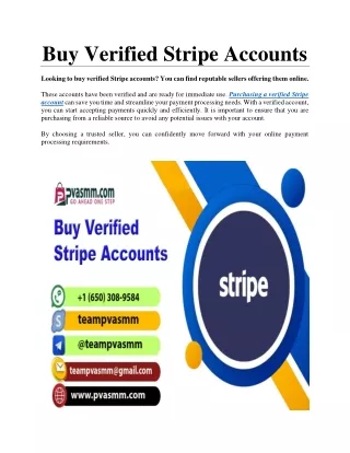 Buy Verified Stripe Accounts