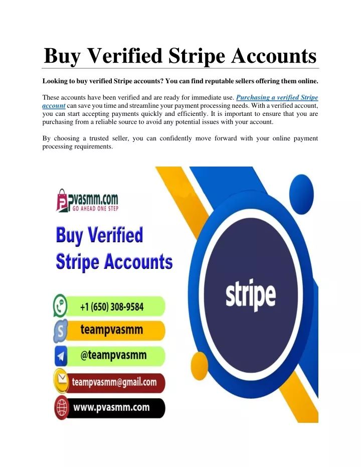 buy verified stripe accounts