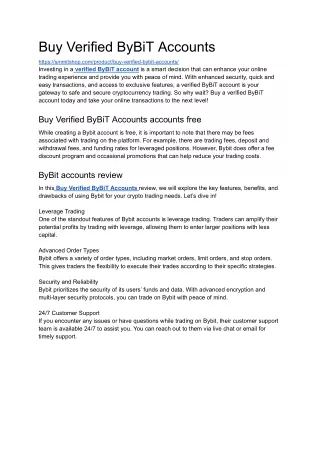 Buy Verified ByBiT Accounts