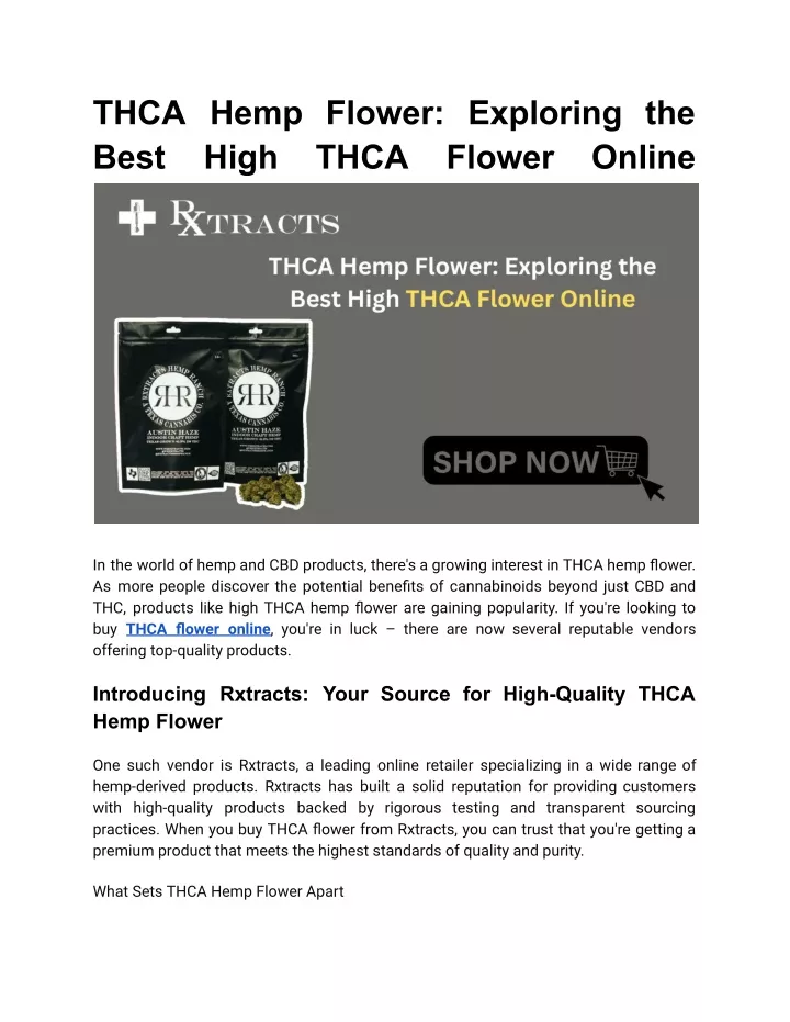 thca hemp flower exploring the best high thca