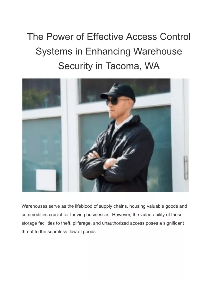 the power of effective access control systems