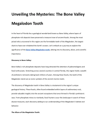 Unveiling the Mysteries_ The Bone Valley Megalodon Tooth.docx