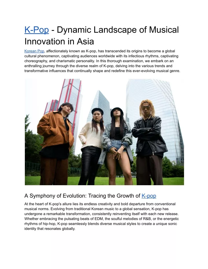 k pop dynamic landscape of musical innovation