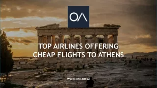 Top Airlines Offering Cheap Flights to Athens, Greece