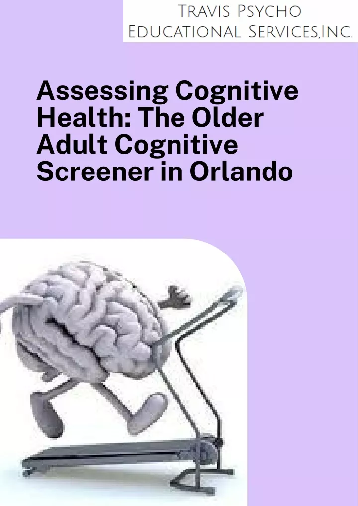 assessing cognitive health the older adult