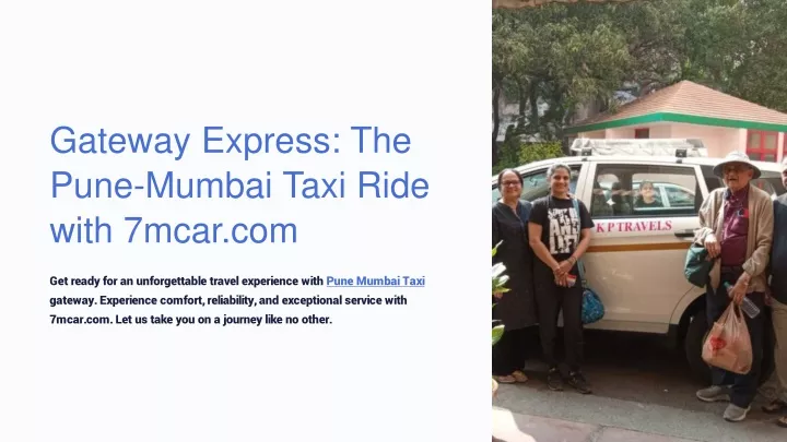 gateway express the pune mumbai taxi ride with
