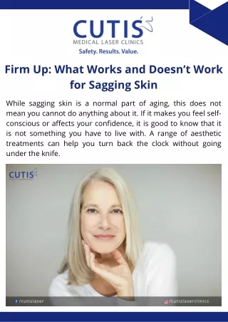 Firm Up What Works and Doesn’t Work for Sagging Skin