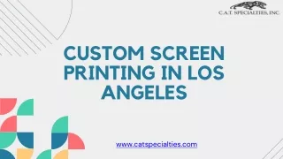 Get Quality and Fast Custom Screen Printing in Los Angeles