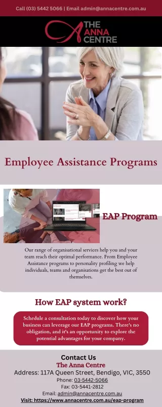 Discover The Anna Centre's Employee Assistance Programs