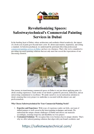 Transform Your Space: Professional Commercial Painting Services in Dubai