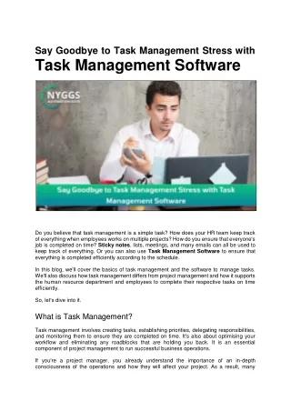What is Task Management Software?