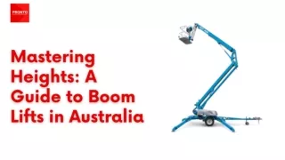 Mastering Heights A Guide to Boom Lifts in Australia