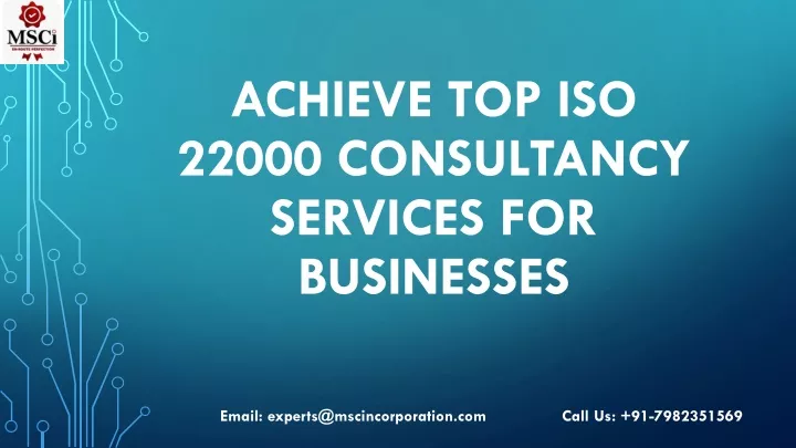 achieve top iso 22000 consultancy services for businesses