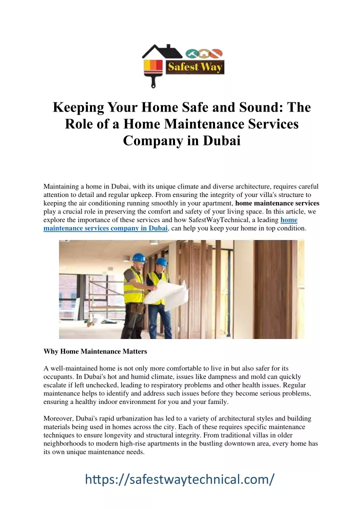 keeping your home safe and sound the role