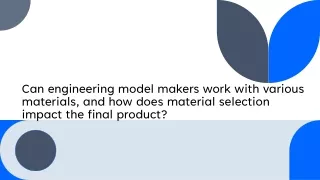 engineering model makers