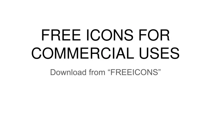 free icons for commercial uses