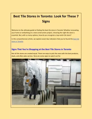 7 Signs You’re at the Best Tile Store in Toronto _ Reno Superstore