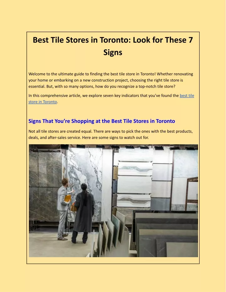 best tile stores in toronto look for these 7 signs