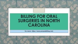 Oral Surgeries Billing 19-3-2024