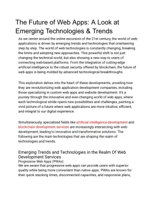 The Future of Web Apps_ A Look at Emerging Technologies & Trends