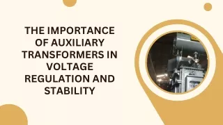 The Importance of Auxiliary Transformers in Voltage Regulation and Stability