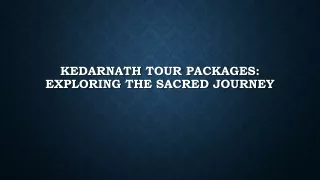 kedarnath tour packages