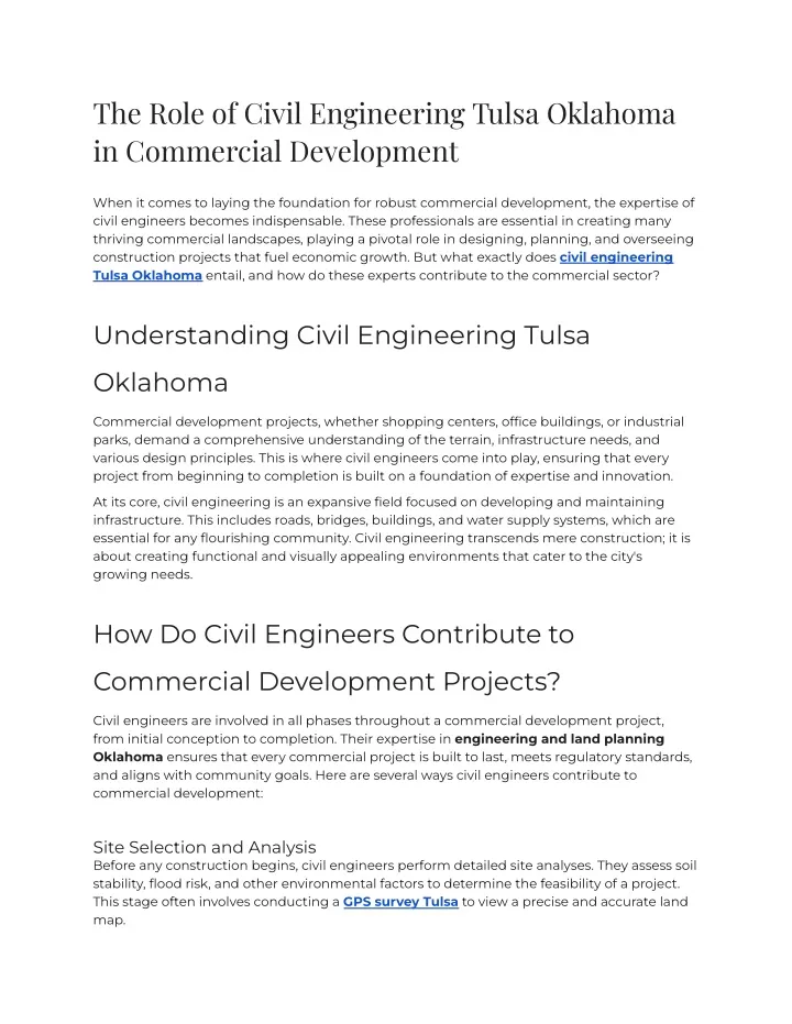 the role of civil engineering tulsa oklahoma