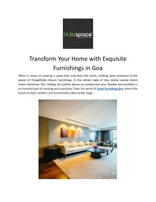 Home Furnishing Goa