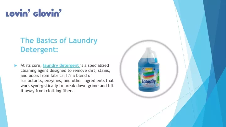 the basics of laundry detergent