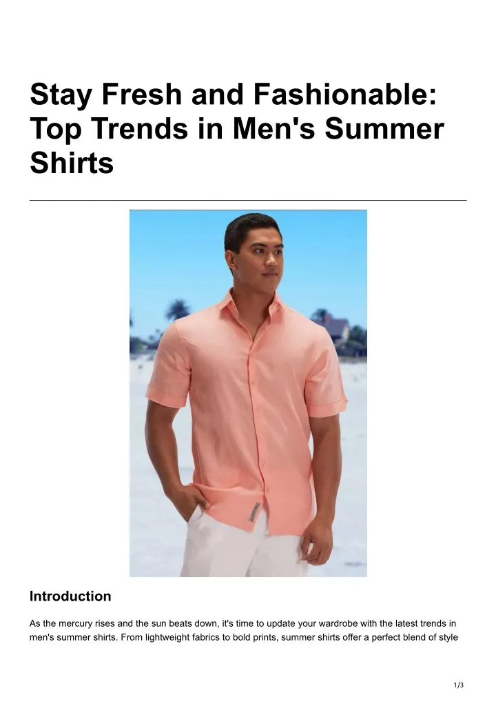 stay fresh and fashionable top trends