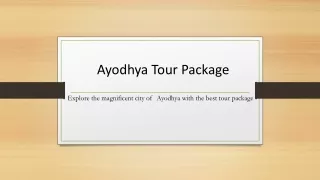 Ayodhya Tour Package