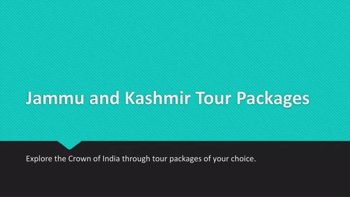 jammu and kashmir tour packages