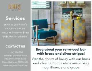 Brag about your retro-cool bar with brass and silver stripes!