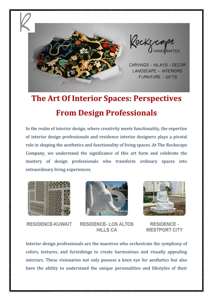 the art of interior spaces perspectives