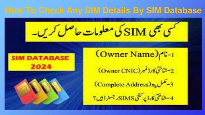 how to check any sim details by sim database