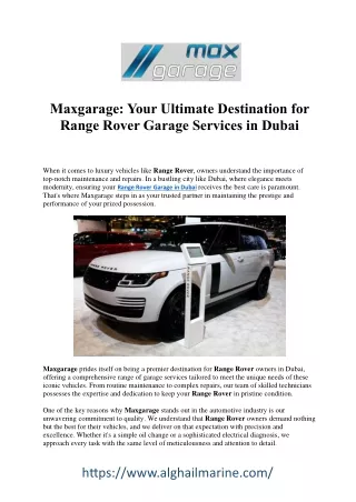Luxury Haven for Your Range Rover: Discover the Ultimate Range Rover Garage in