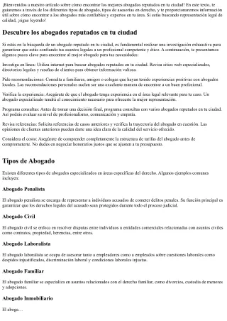 Descubre los abogados reputados en tu ciudad